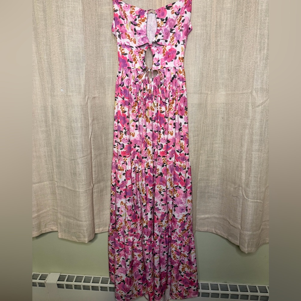 Floral Pink Maxi Dress